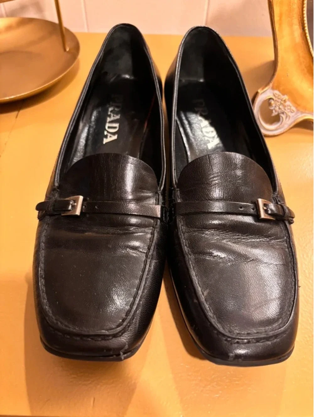 Vintage Women’s Prada Black Loafers Size 6.5